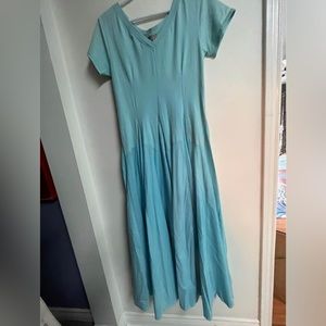 Blue dress with White Belt